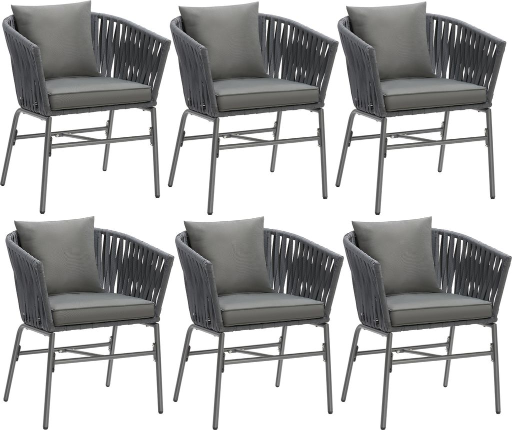 Stuhlset Valeiras Geflecht im Rope-Design 60 x 61 x 77 cm Produktbild 