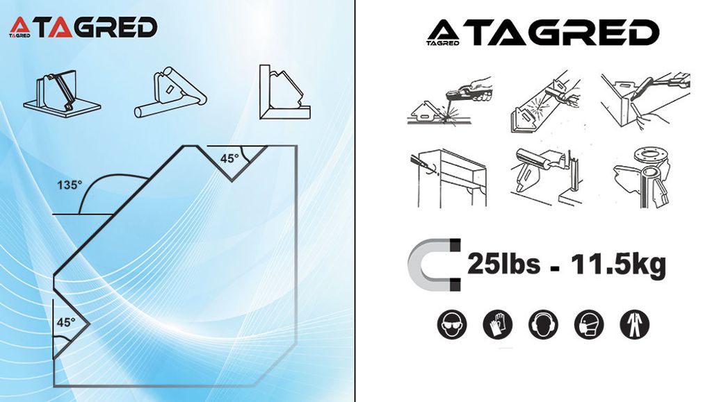 Magnetwinkel 4Stk. Schweißwinkel 11,5kg - 25lbs Produktbild 8