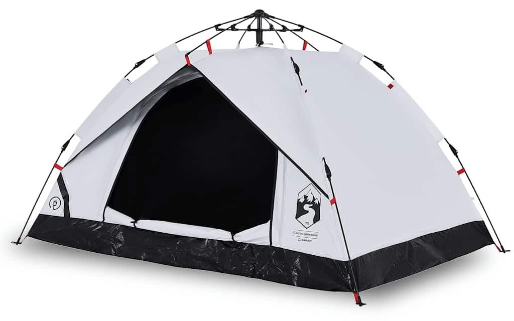vidaXL Tente de camping dôme 2 personnes Blanc Obscurci Image du produit 