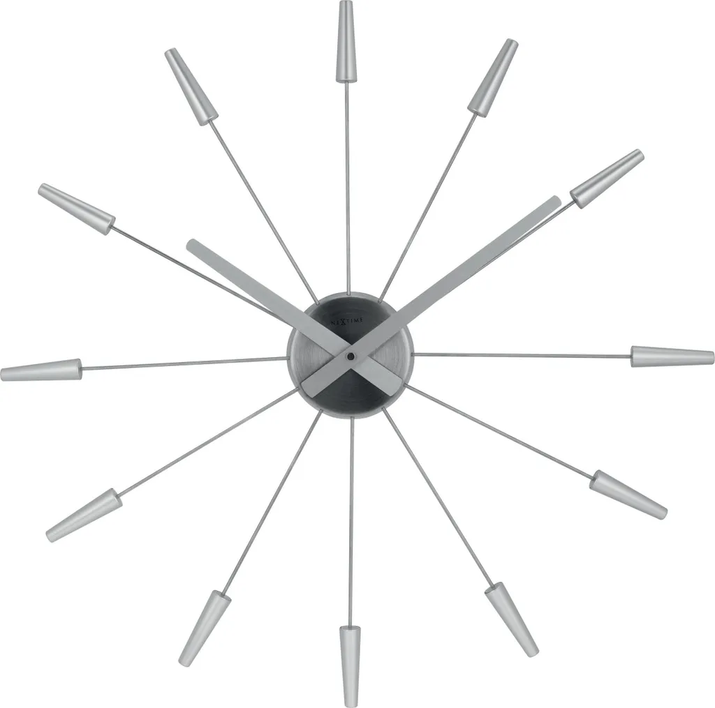 Horloge murale NeXtime Plug Inn 2610zi argentée au design iconique