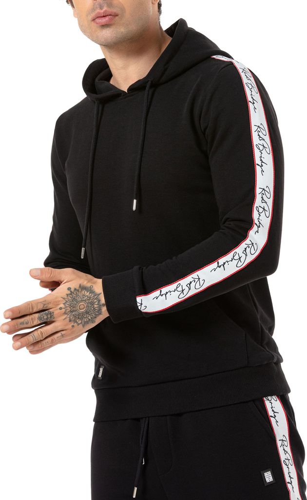 Red Bridge Herren Jogginganzug Sweat Suit Set Sweatjacke Hose Schwarz XL