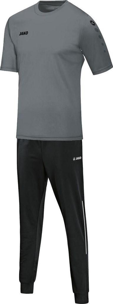 JAKO Herren Trikot Polyesterhose Set KA - 42339272, Farbe:steingrau, Größe:M