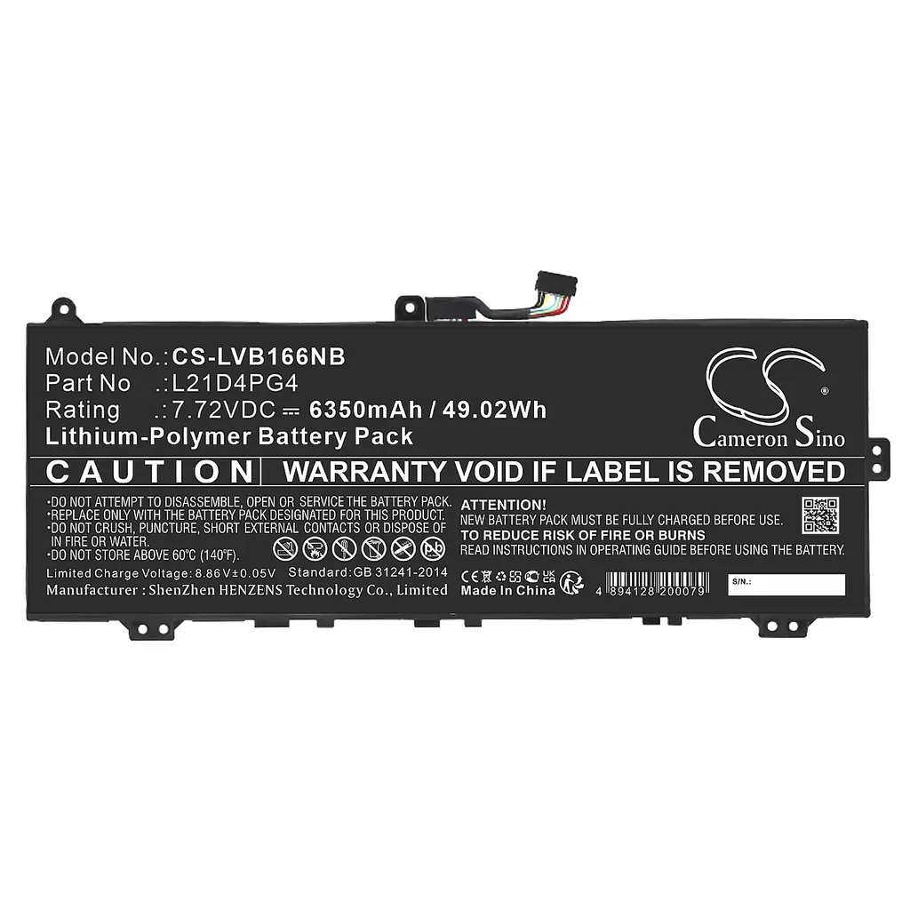 Batteria TECHTEK per Lenovo ThinkBook 16 G6 | Ricambio L21D4PG4 6350mAh