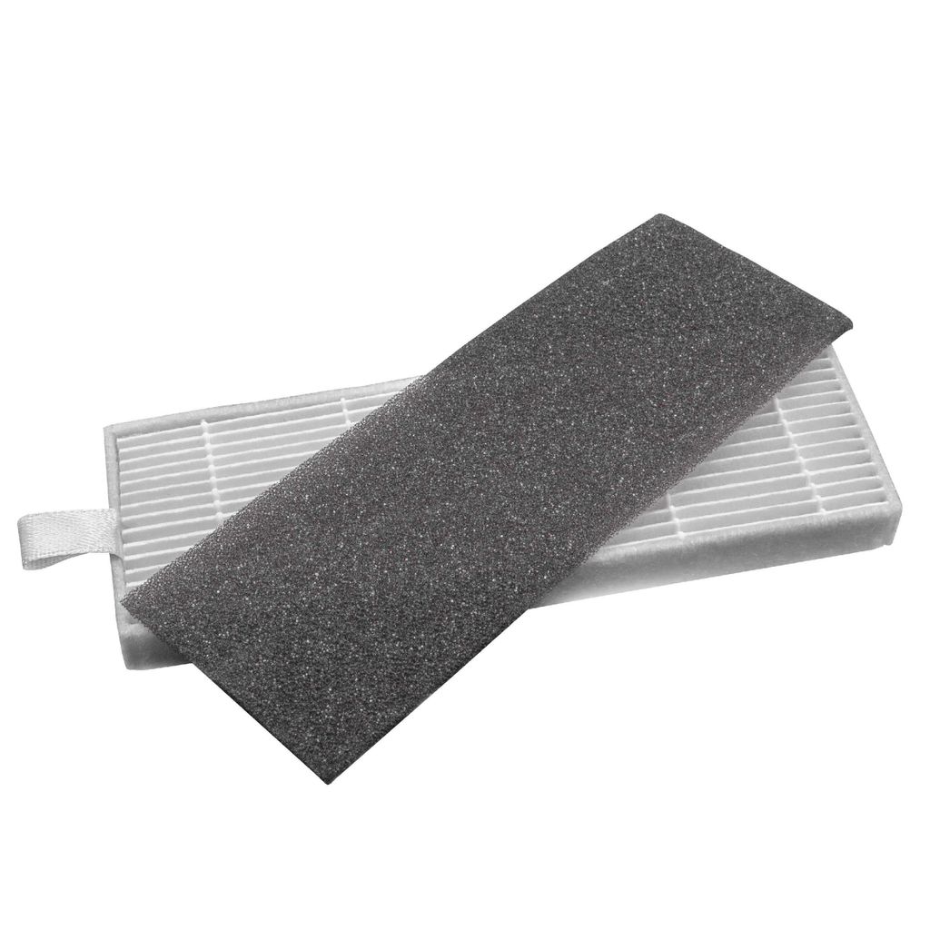 vhbw Filter-Set kompatibel mit Zaco A6, A6s, A4, A4s Saugroboter - 2x Ersatz-Filter (HEPA-Filter, Schaumstoff-Filter)