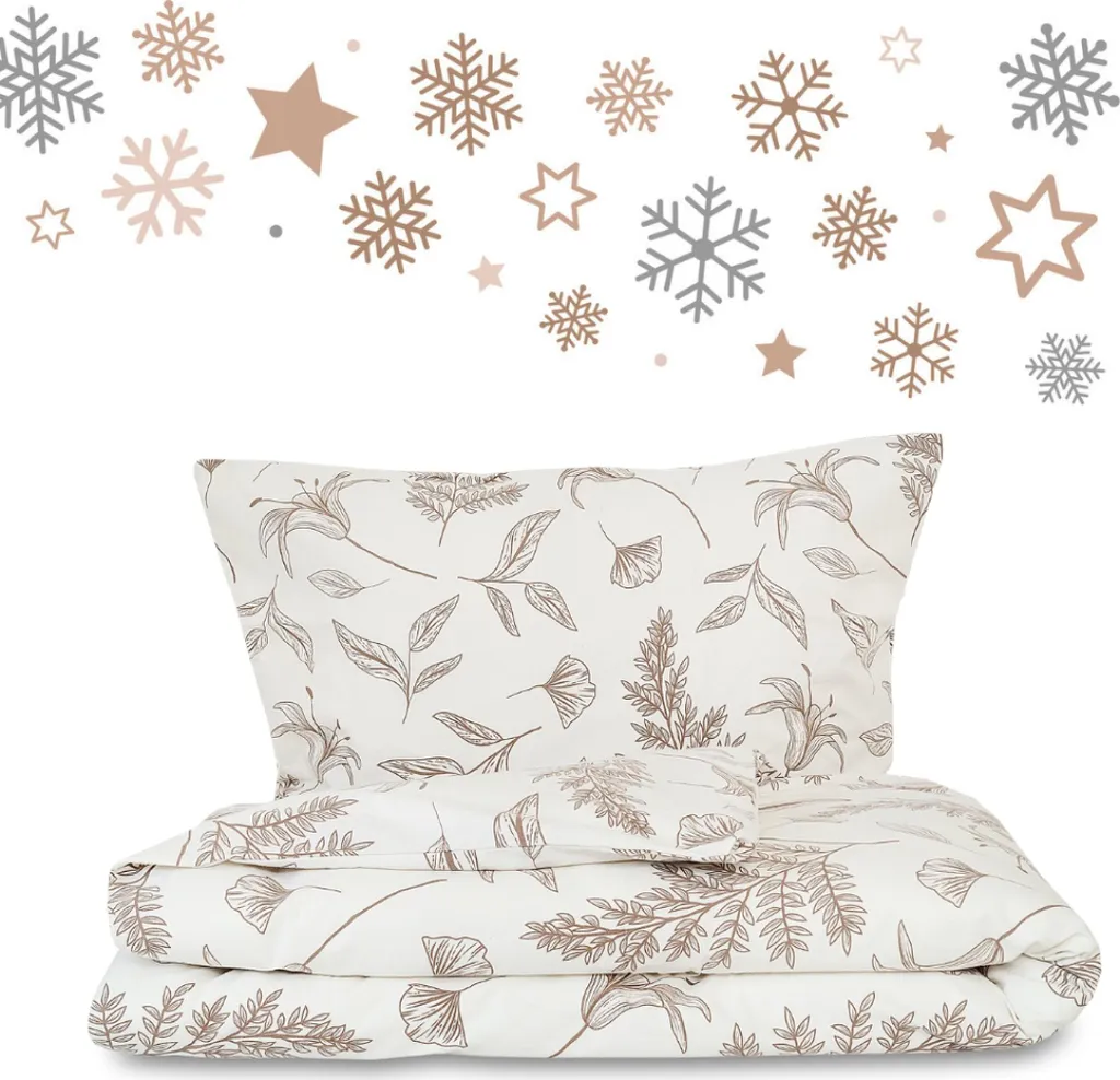 Biancheria da Letto Flanella Francese LILIE Beige 220x200 | Caldo Cotone