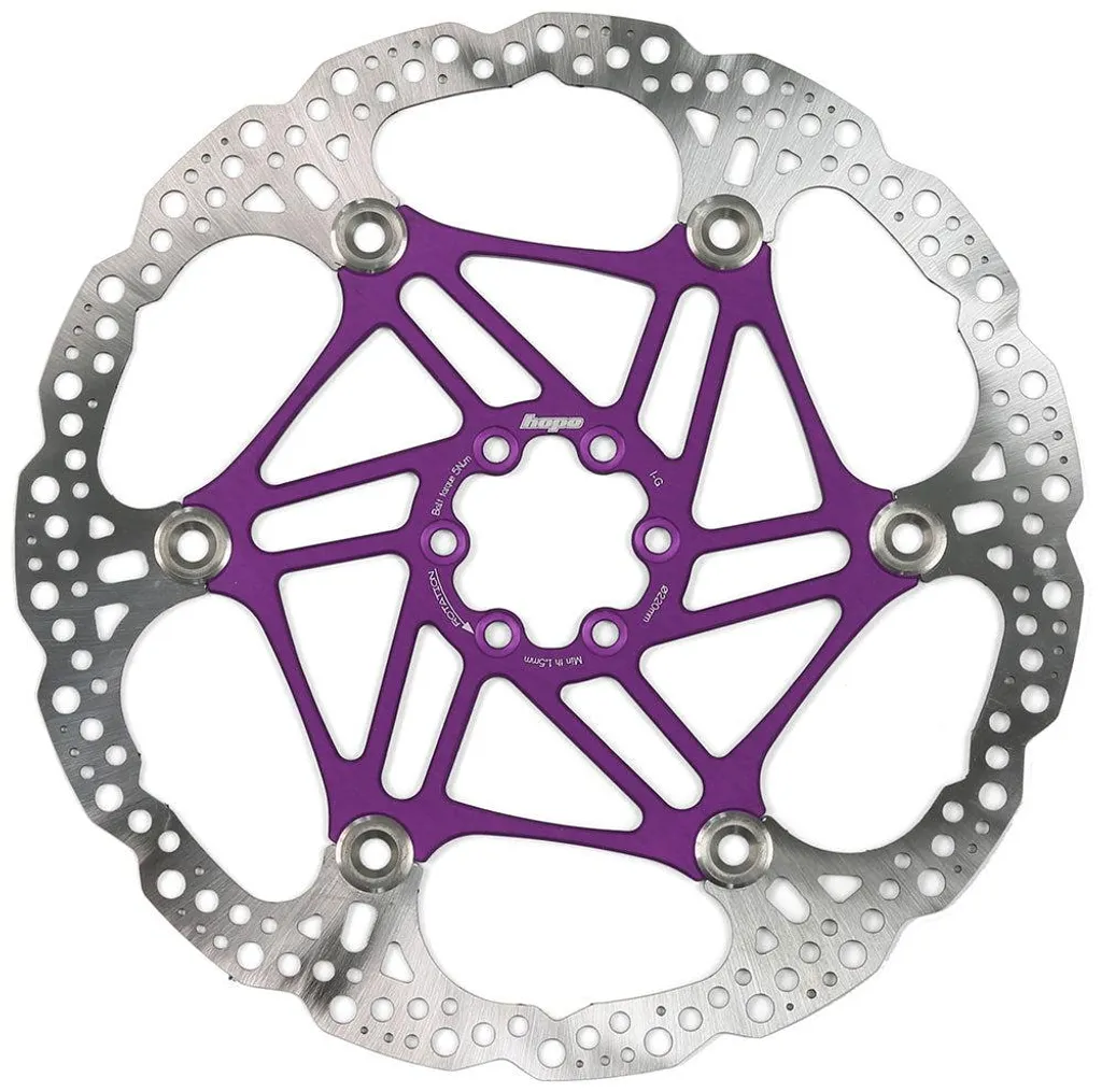 Disque de frein flottant Hope 6 trous - Rotor VTT performance 180mm