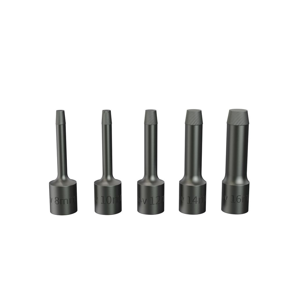Bolzenausdreher Set 1/2" 5-tlg 8-16 mm - Screw & Bolt Produktbild 