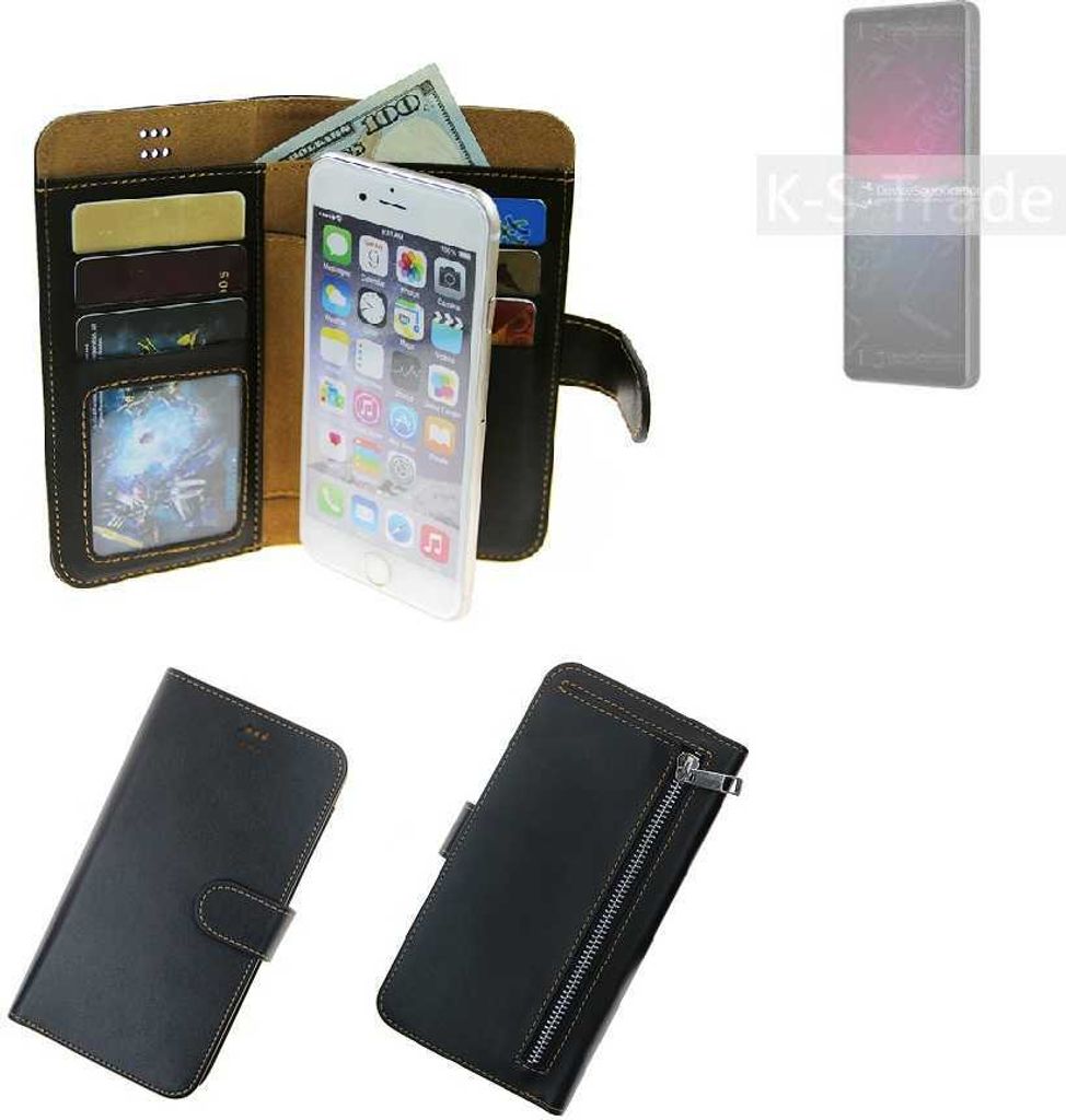 K-S-Trade Schutz Hülle kompatibel mit Sony Xperia 10 IV Klapphülle Case Phone cover Slim Handytasche Handy Hülle schwarz aus Kunstleder (1 Stk)