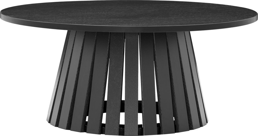 Couchtisch rund 80cm skandinavischer Stil schwarz LIV Produktbild 