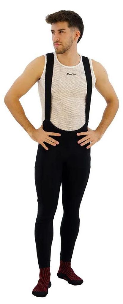 Santini Git Cargo Lange Trägerhose Schwarz 4XL Mann Schwarz 4XL