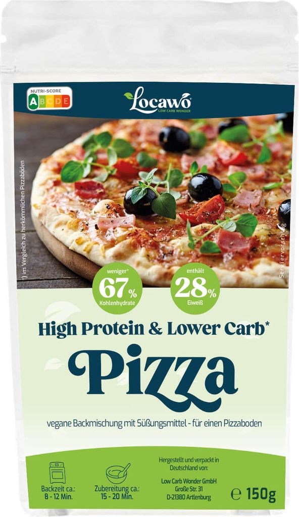 Locawo High Protein Low Carb Pizzaboden | Pizzabasis | Produktbild 