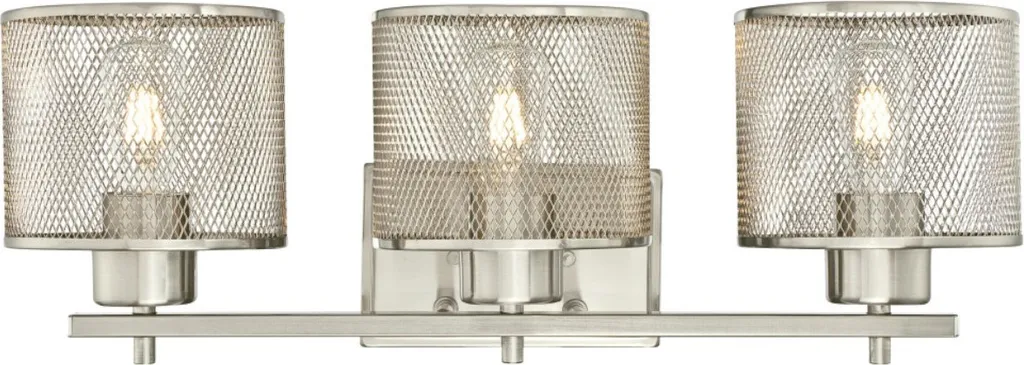 Applique Morrison nickel brossé triple foyer - Luminaire mural élégant