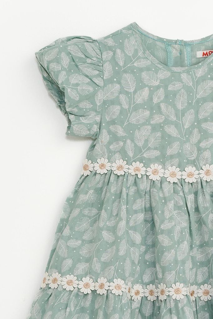 Mädchenkleid – Größe 98 – Grün – 100% Baumwolle – Stylisch und perfekt für den Alltag