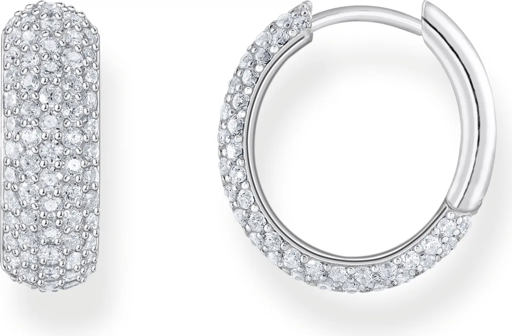 Orecchini A Perno Thomas Sabo In Argento 925 Con Zircone Bianco, Geometrici, Regalo Per Donna