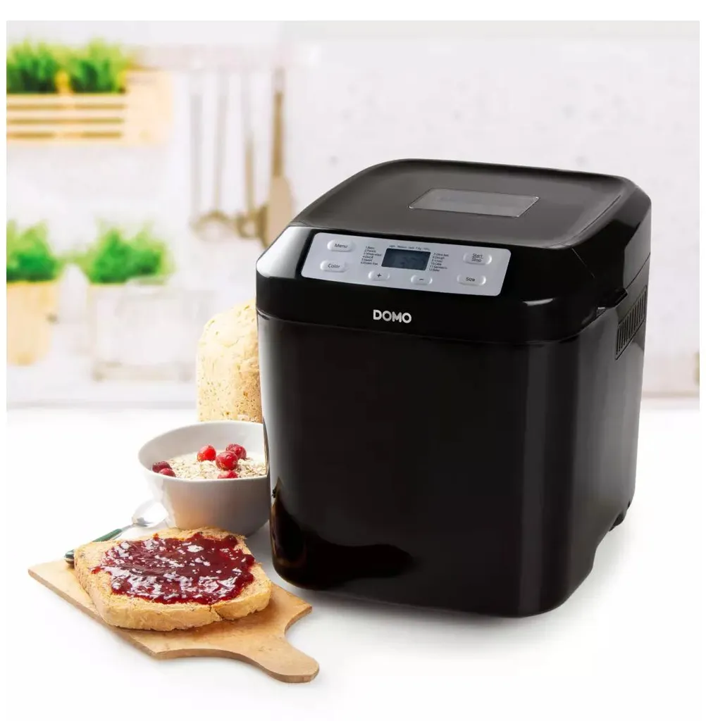 Machine à pain programmable Domo noire 12h de timer et 12 programmes
