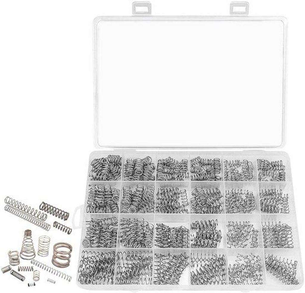 Drukfeder-assortiment, 420-delig, diameter 5-7 mm, Productafbeelding 