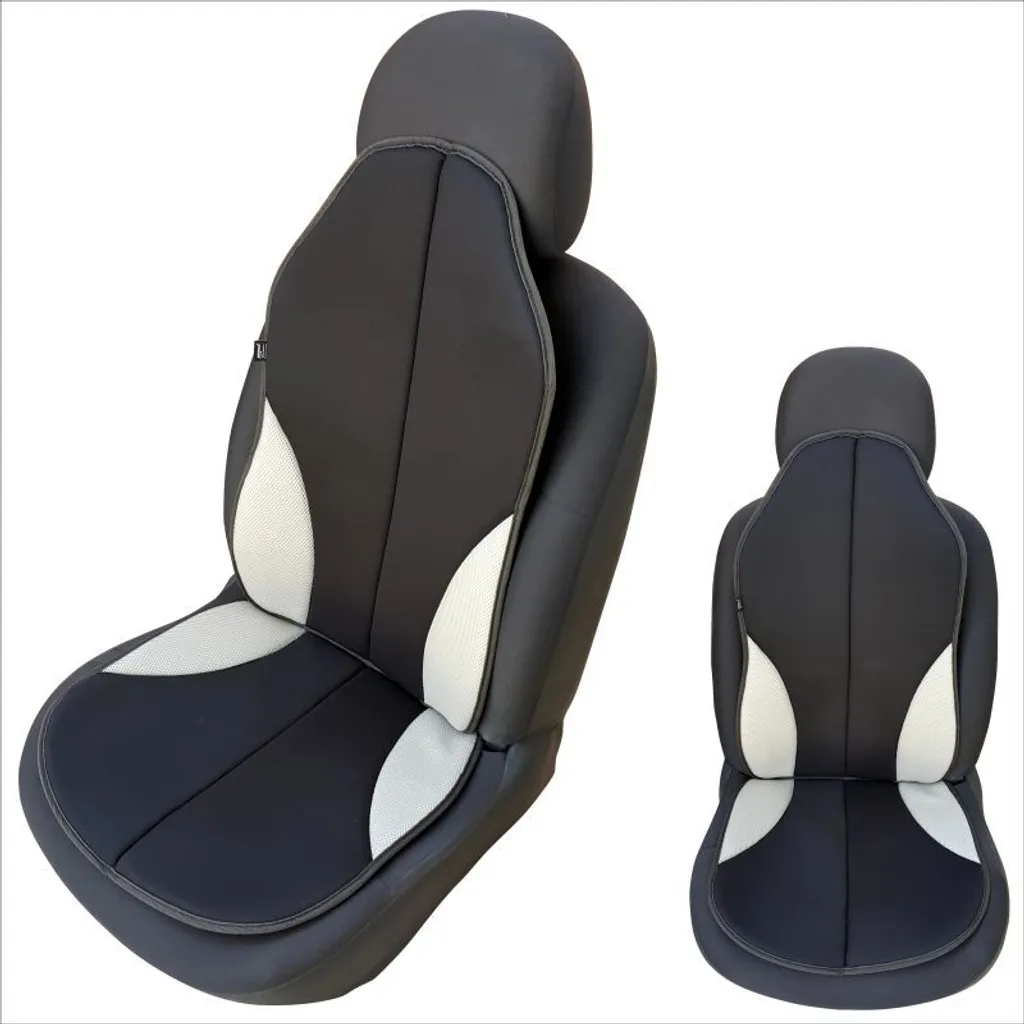 ATM6G Cuscino di Seduta Ergonomico Nero e Grigio - Comfort Auto e Ufficio