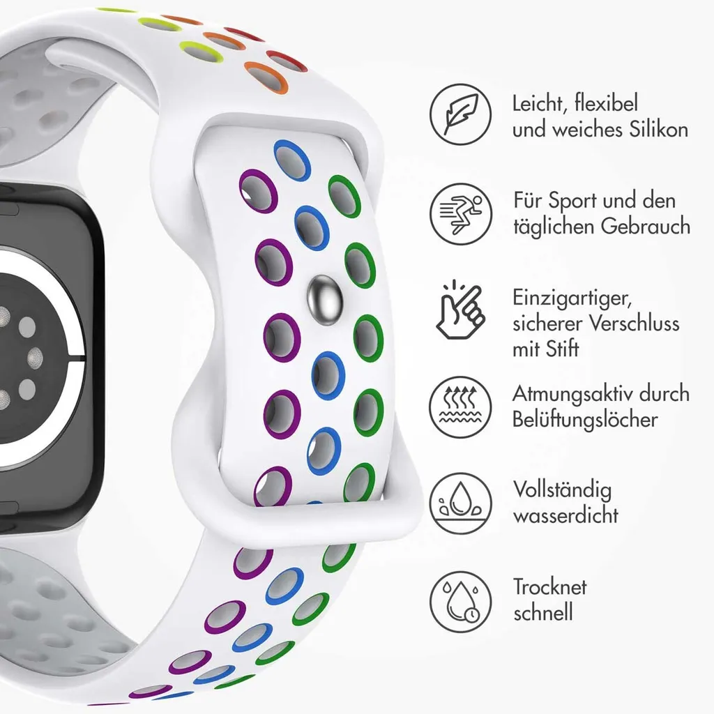 Watch Ultra - 49 mm, Watch Ultra 2 - 49 mm, Watch SE - 44 mm, Watch SE 2023 - 44 mm, Watch SE 2022 - 44 mm, Watch 9 - 45 mm, Watch 8 - 45 mm, Watch 7 - 45 mm, Watch 6 - 44 mm, Watch 5 - 44 mm, Watch 5 - 44 mm, Watch 4 - 44 mm, Watch 44 mm, Watch 42 mm, Watch 3 - 42 mm, Watch 2 - 42 mm, Watch 1 - 42 mm, Watch 10 - 46 mm Watch 10 - 46 mm Watch Band: imoshion Sport+ Band - 2