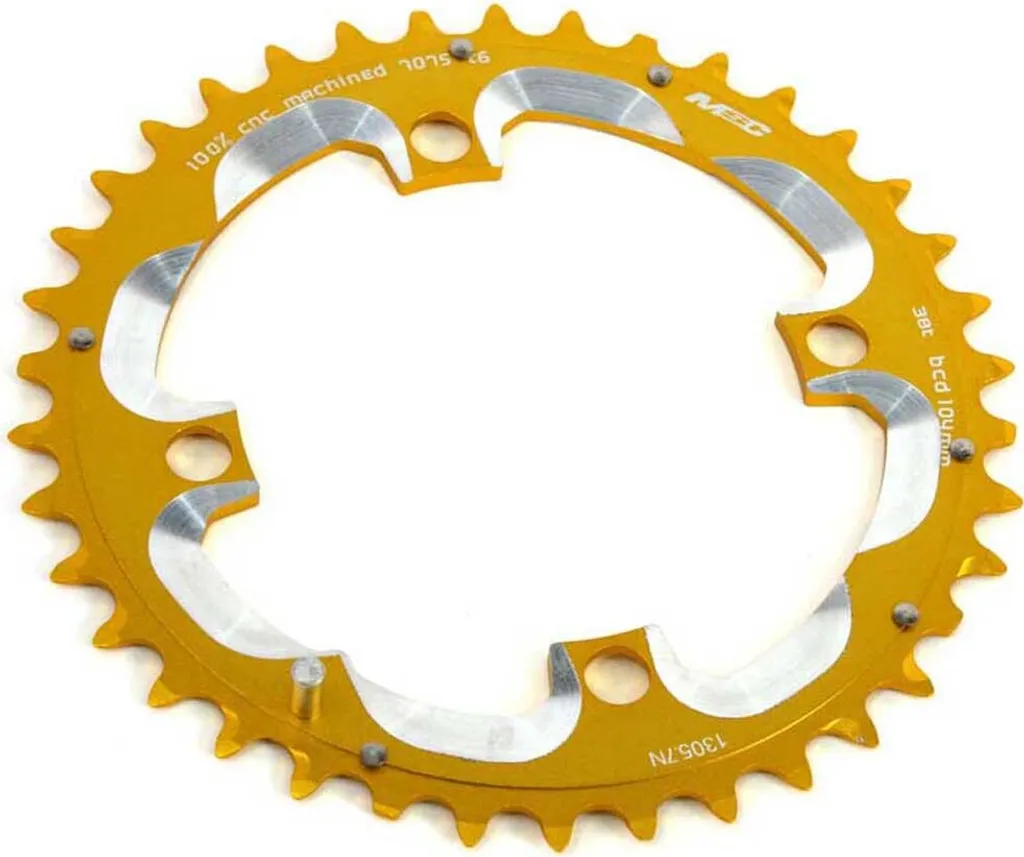 Plateau de Pédalier VTT 22 Dents 64 BCD Orange MSC en Alu CNC Robuste
