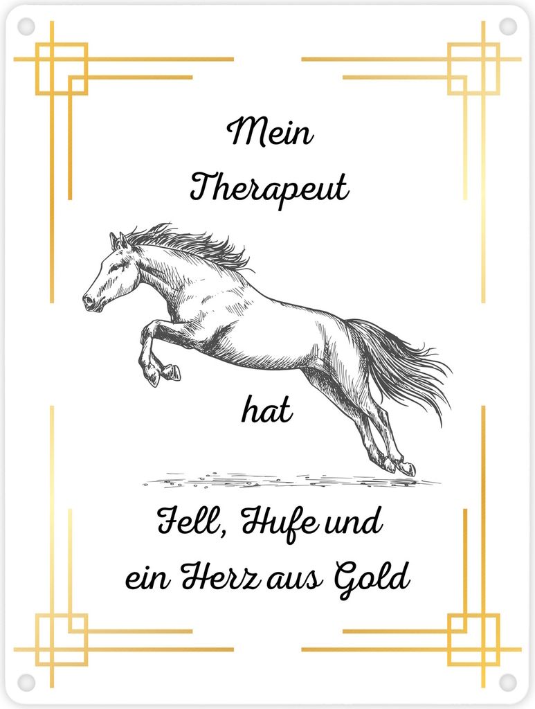 Pferd Metallschild in 15x20 cm ein dekoratives Blechschild für Tierliebhaber