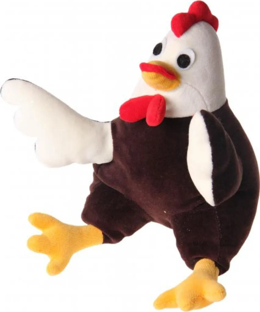 Poule de fantaisie multicolore en métal peint pour une déco d'extérieur