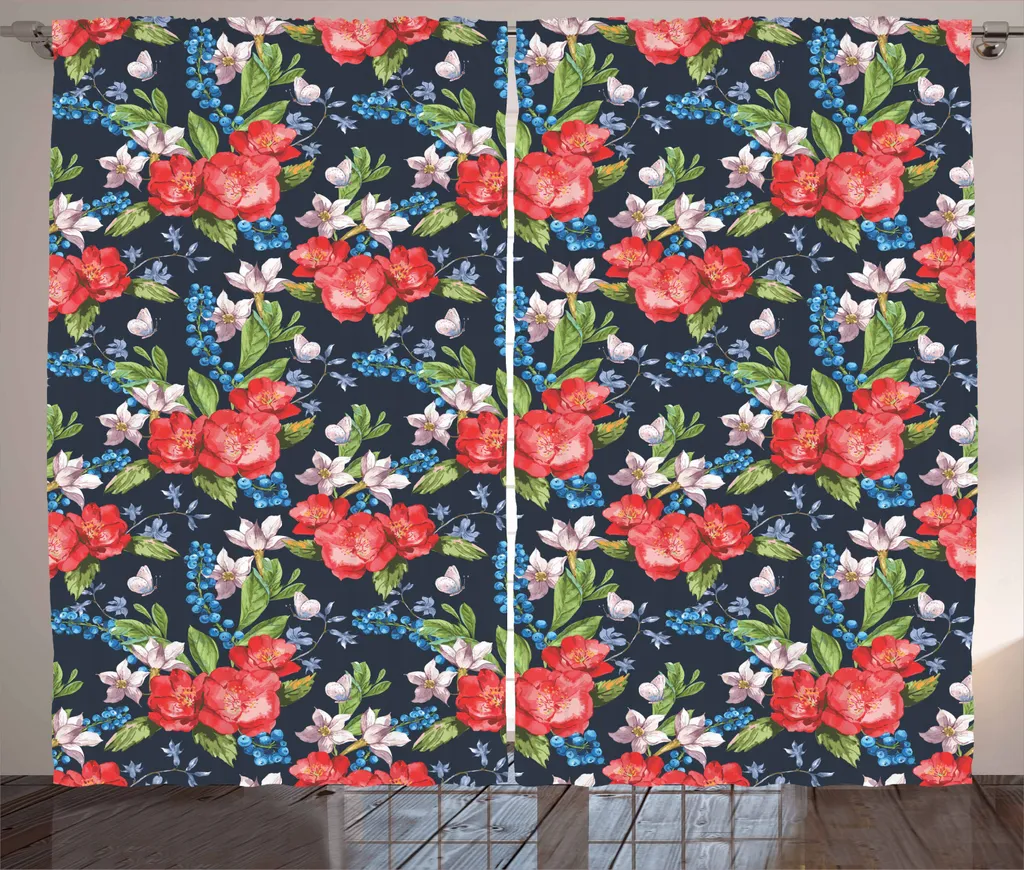 Tenda ABAKUHAUS Fiori Multicolore 280x225 - Pratica e Bellissima