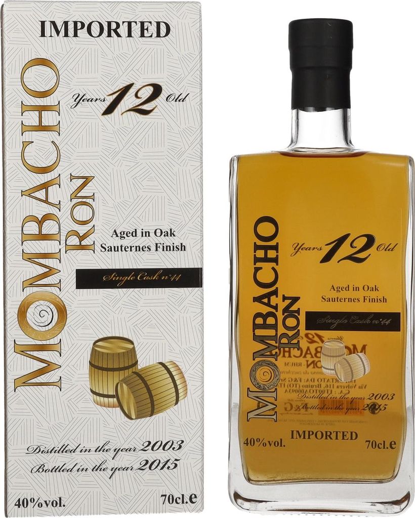 Mombacho Ron 12 Years Old Sauternes Finish 40% Vol. 0,7l in Geschenkbox