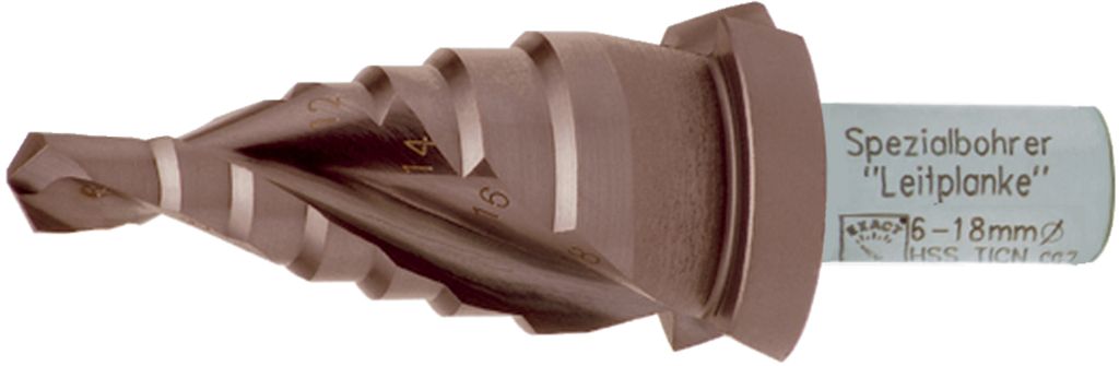 Exact Stufenbohrer für Leitplanken HSS TiCN 6-18mm