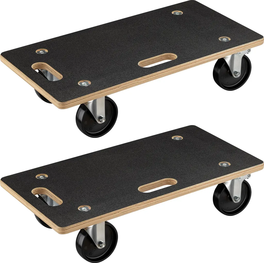 Roulette de Transport pour Meuble Lourd 300kg Plateau Bois 575 x 290 mm