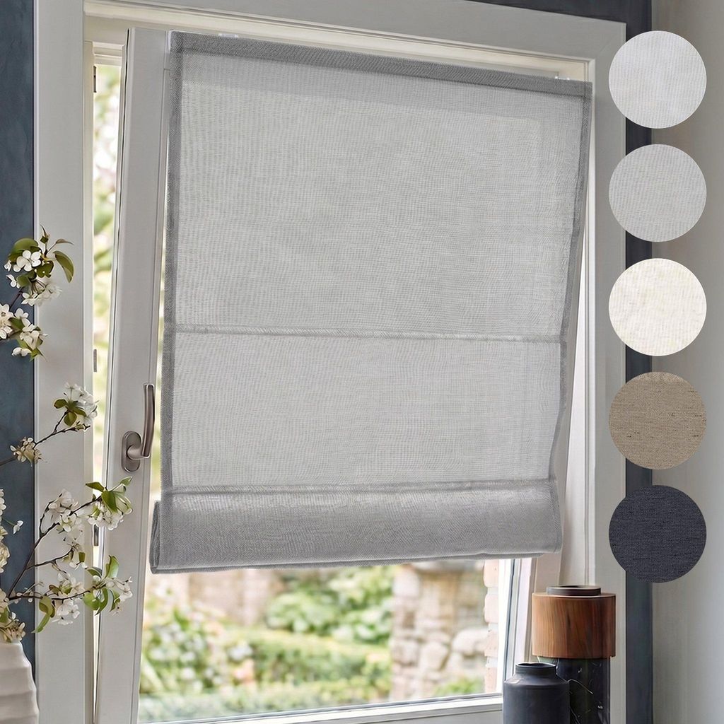 Rollo Raffrollo Ivora Premium 100x130cm Grau Blickdicht Produktbild 