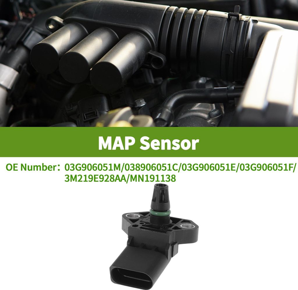 Manifold Absolute Pressure MAP Sensor Für VW Transporter T6 Van 2.0 TDI 2015-2019 No.03G906051M 1 Pc