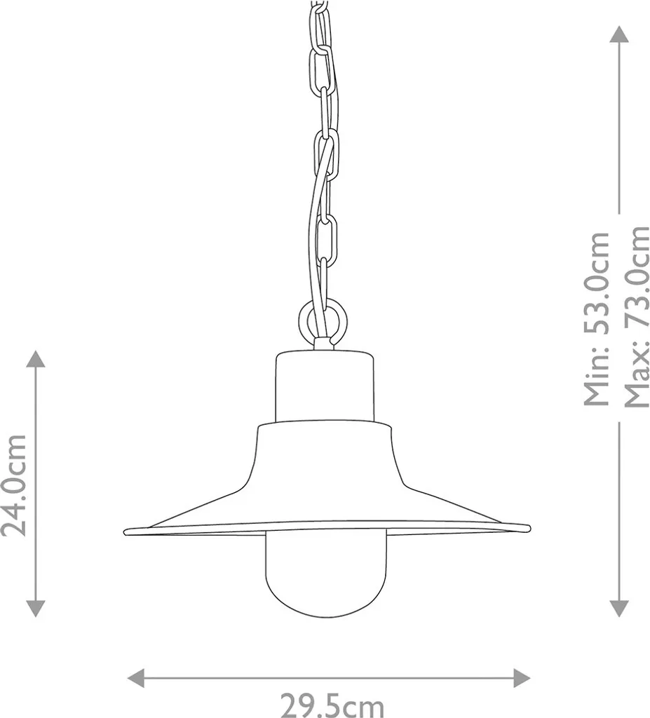 Suspension d'extérieur Grynszpan E27 60W Sheldon par Elstead Lighting - 4