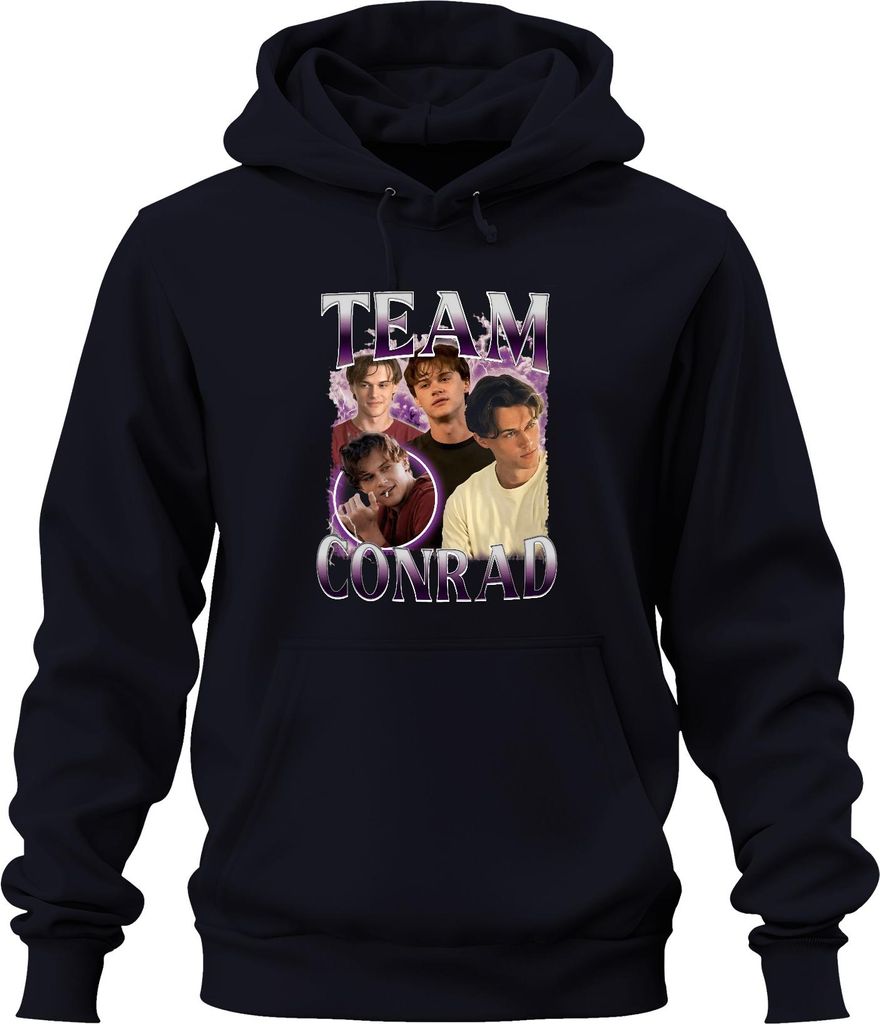 Team Conrad Fan Geschenk Fanclub Serienfan The Summer I Got Pretty Uni Hoodie Kapuzenpullover, Navy, S