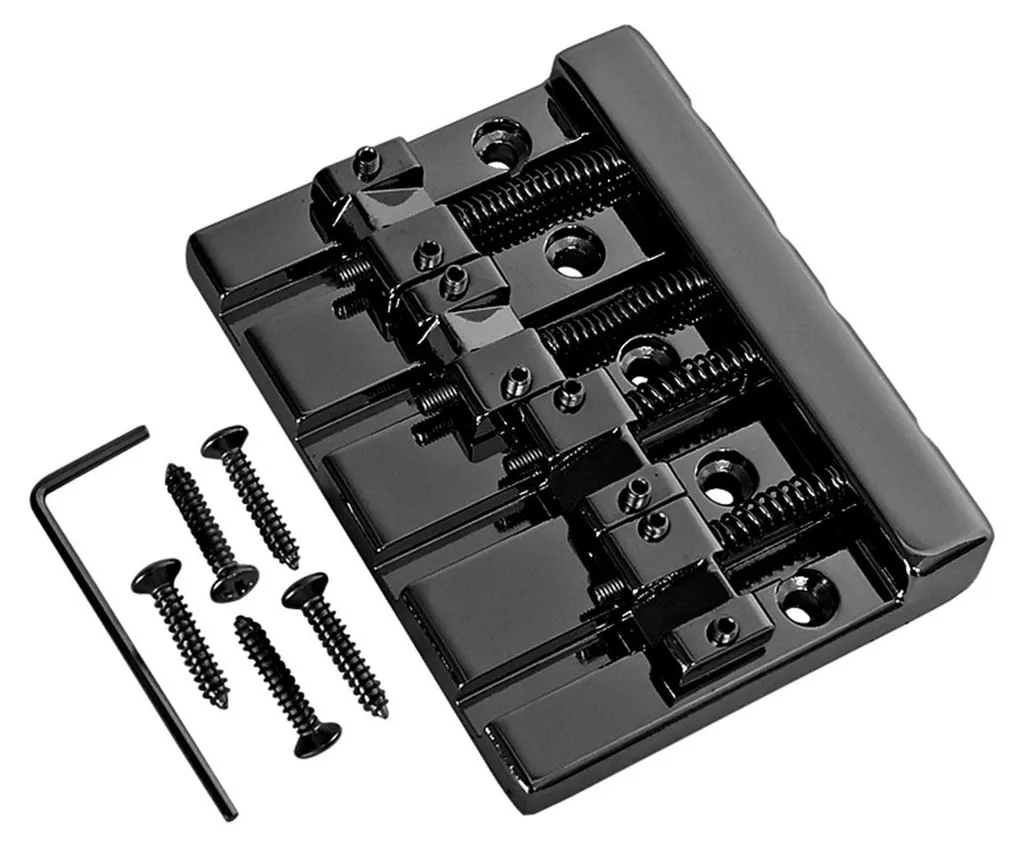 Accessoire basse pour améliorer le son, chevalet 4 cordes laiton et noir