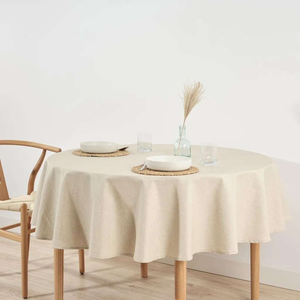 Nappe ronde anti-tâches Ø 100 cm : finie la corvée de lessive !