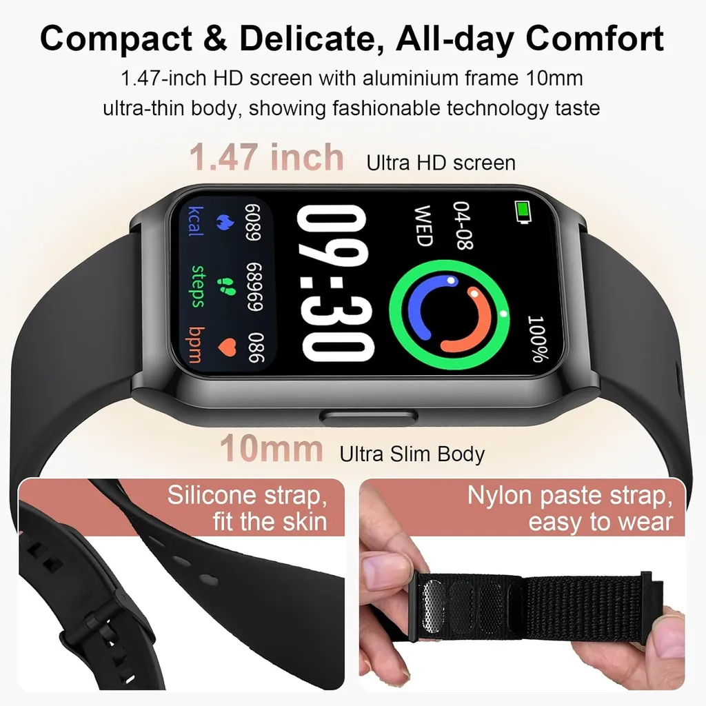 Smartwatch Impermeabile IP68 per Donna con SpO2 e Cardio - 7