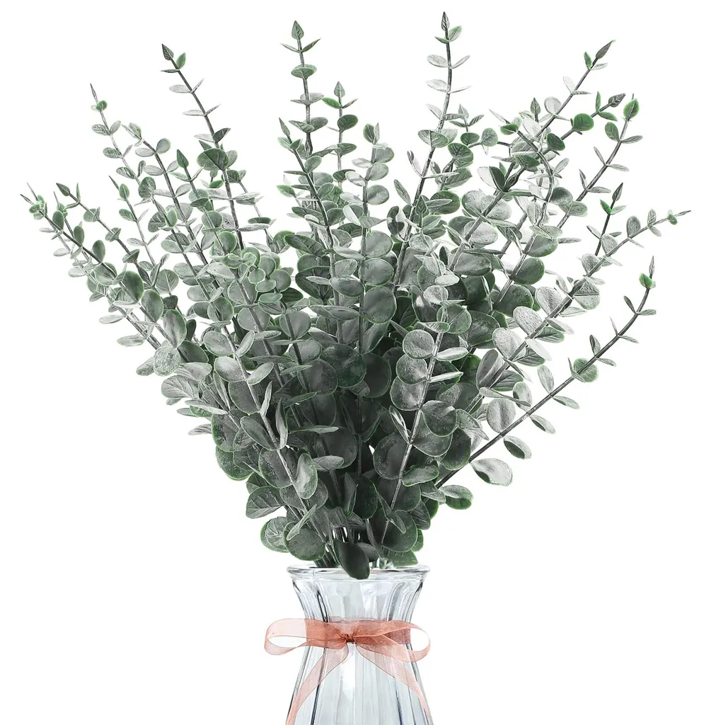 Plante Artificielle Eucalyptus : 30 Tiges pour Déco Jardin et Salon