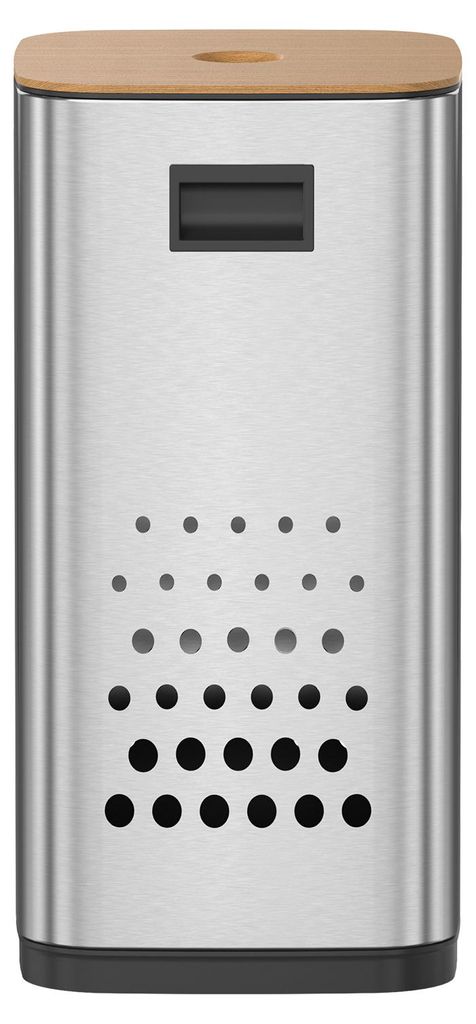 Luzzo® Edelstahl Wäschekorb Chrom poliert 50 Liter mit Produktbild 