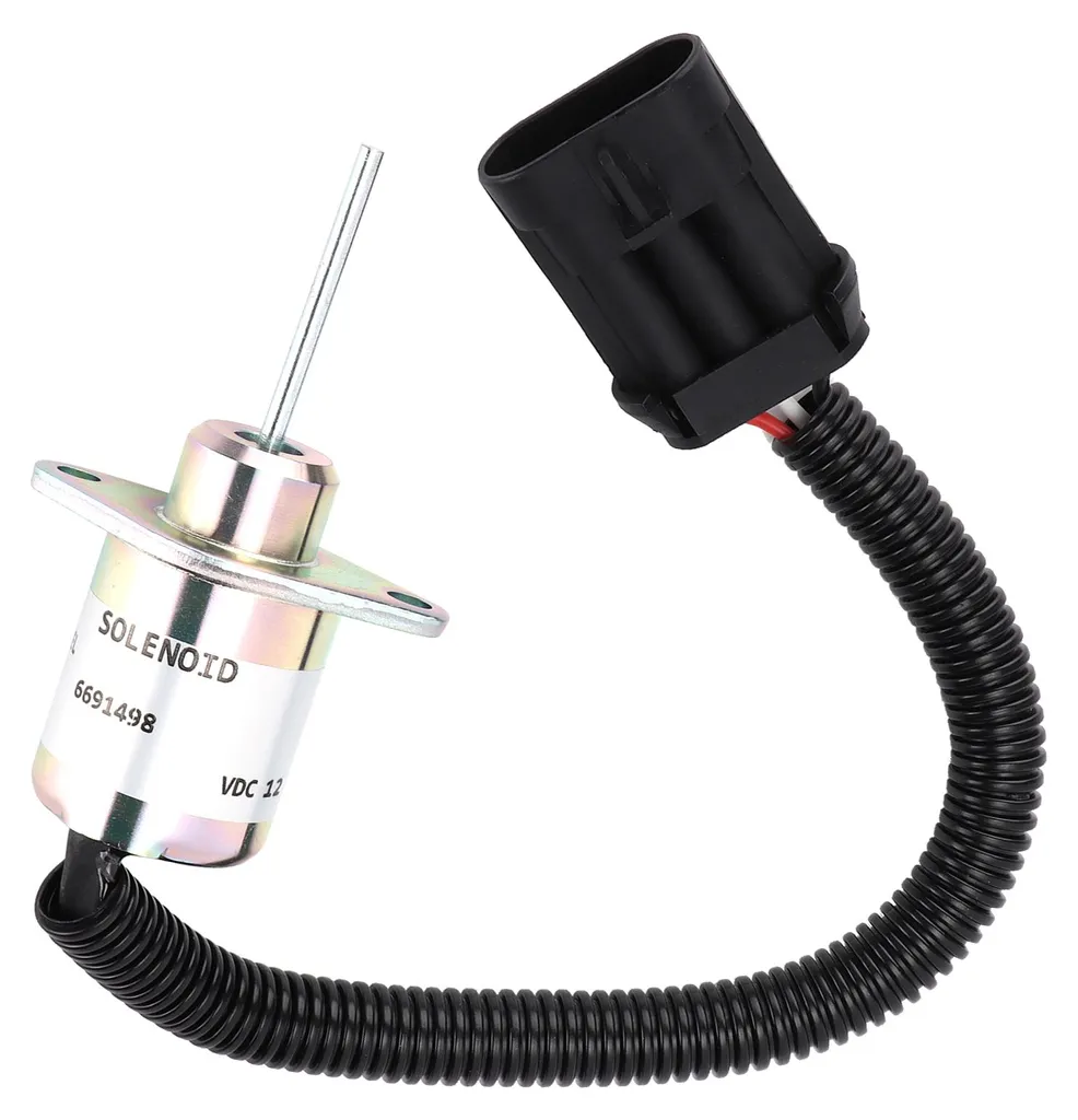 Solénoïde d'arrêt carburant 6691498 compatible chargeuse Bobcat S510