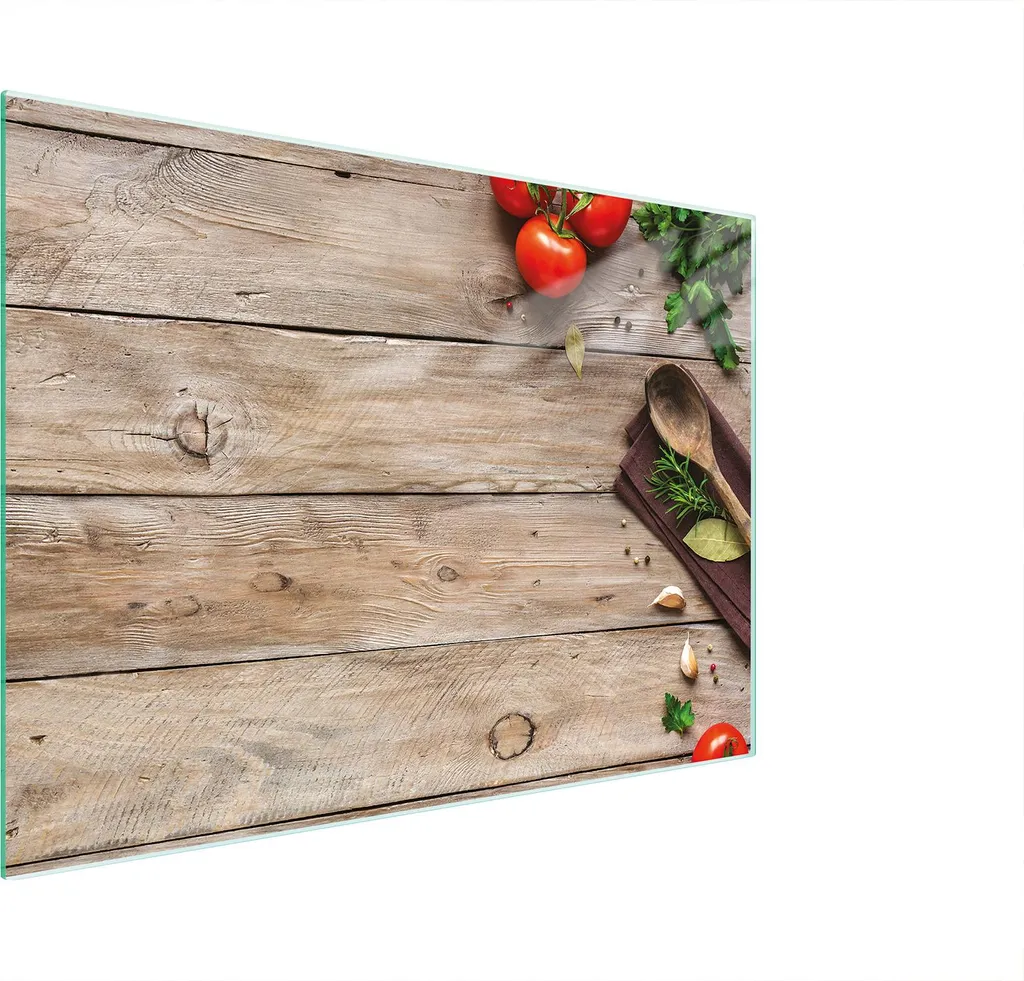 Tagliere Multiglass 30x22 cm Vetro Temperato Pomodori Copriforno