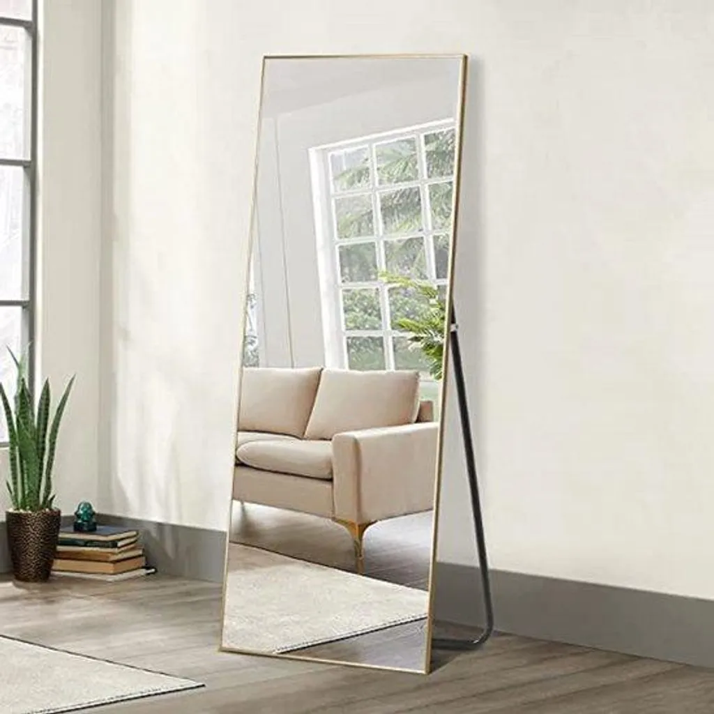 Miroir intégral 140 x 40 cm à finition brillante et verre haute clarté
