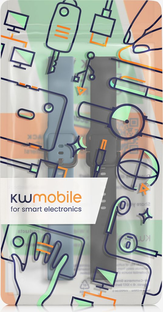 kwmobile 2x Sportarmband kompatibel mit Huami Amazfit GTS 4 Produktbild 7