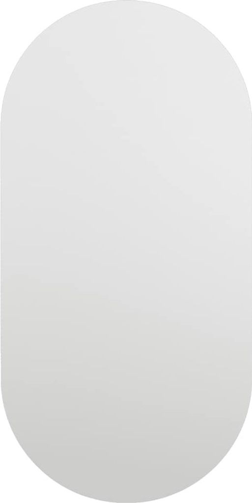 A plain white oval shape.