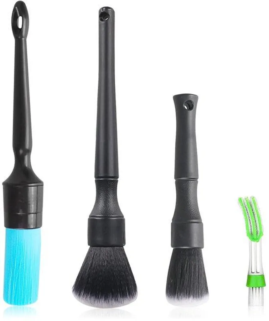 Set de 4 brosses de nettoyage voiture en aluminium haute résistance