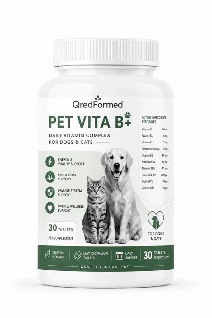 PET VITA B+ - Täglicher Vitamin-Komplex für Hunde & Katzen - 30 Tabletten