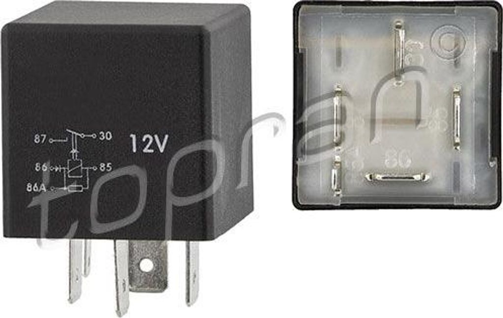 TOPRAN 107 265 Relais, Kraftstoffpumpe OE 165906381 kompatibel mit A4 8D, A6 4B, Alhambra, Cordoba, Ibiza, Vento, Transporter IV, Sharan, Polo 6V, ...