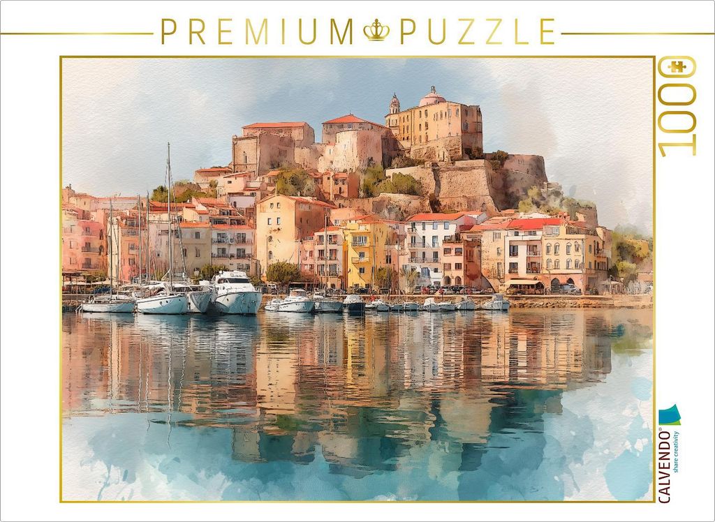 CALVENDO Puzzle Calvi, Corsica, Frankreich | 1000 Teile Lege-Größe 64x48cm Foto-Puzzle für glückliche Stunden
