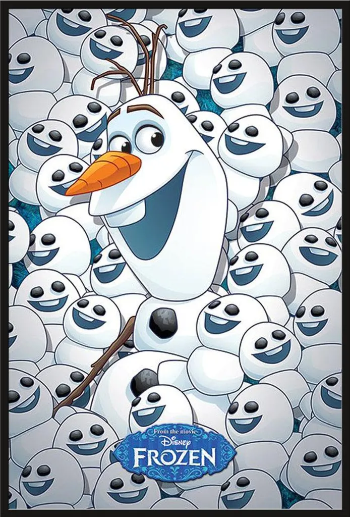 Poster Encadré Frozen Une Fête Givrée avec Cadre Noir Shinsuke Amovible