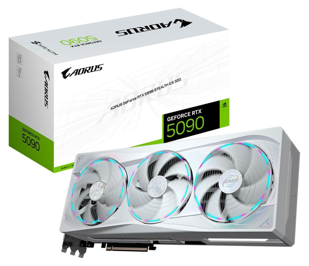 GeForce RTX 5090 AORUS STEALTH ICE 32G (DLSS 4, 3x Produktbild 