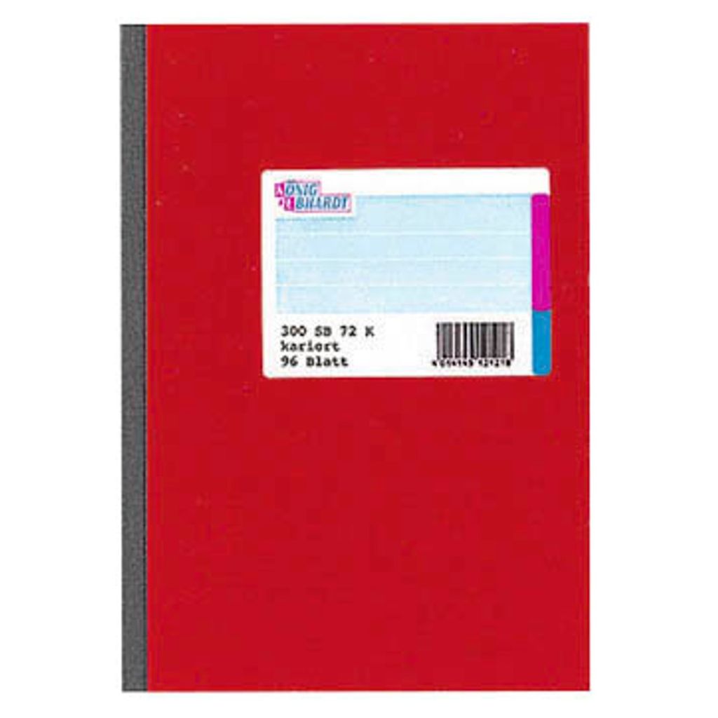KÖNIG & EBHARDT Geschäftsbuch DIN A6 kariert, rot Softcover Produktbild 